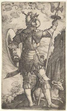 Mars from The Gods Who Preside Over the Planet, 1528. Creator: Master I.B.