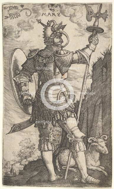 Mars from The Gods Who Preside Over the Planet, 1528. Creator: Master I.B..