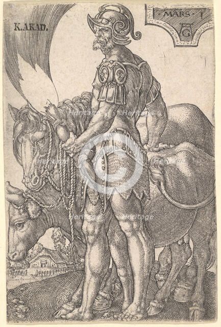 Mars, from The Seven Planets, 1533. Creator: Heinrich Aldegrever.