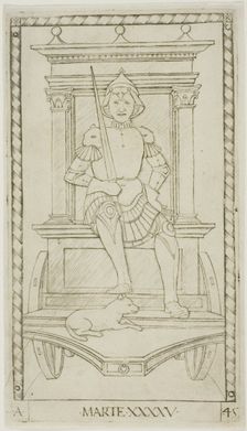 Mars, plate 45 from Planets and Spheres, c.1465. Creator: Unknown