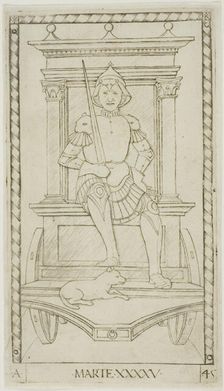 Mars, plate 45 from Planets and Spheres, c.1465. Creator: Unknown