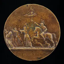 Mars Pursuing other Figures [reverse], 1513. Creator: Unknown