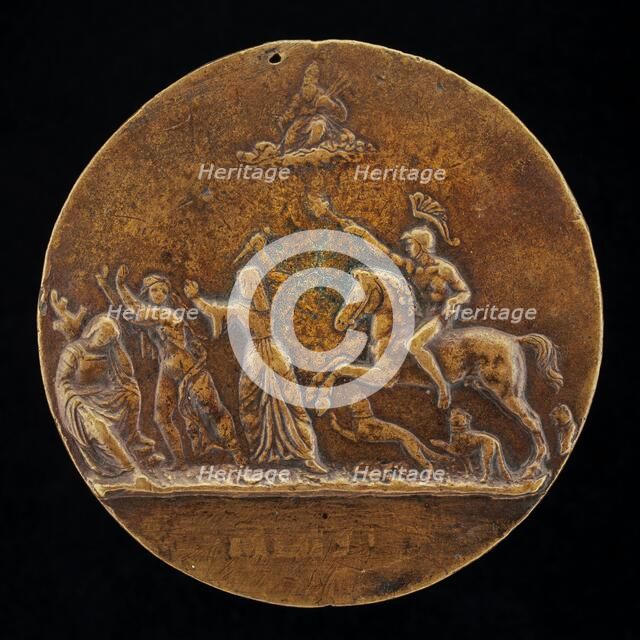 Mars Pursuing other Figures [reverse], 1513. Creator: Unknown.