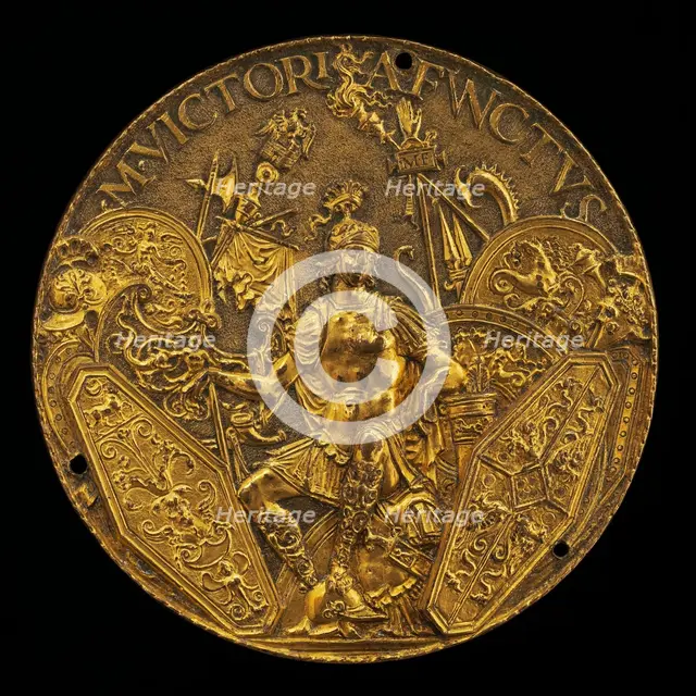 Mars Surrounded by Trophies, late 15th - early 16th century. Creator: Moderno.