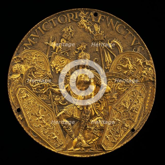 Mars Surrounded by Trophies, late 15th - early 16th century. Creator: Moderno.
