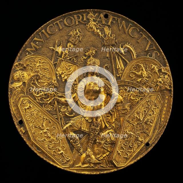 Mars Surrounded by Trophies, late 15th - early 16th century. Creator: Moderno.