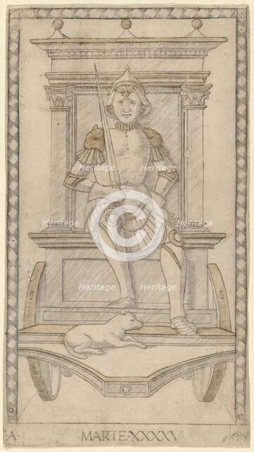 Marte (Mars), c. 1465. Creator: Master of the E-Series Tarocchi.
