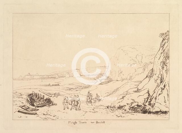 Martello Towers near Bexhill, Sussex (Liber Studiorum, part VII, plate 34), 1811. Creator: JMW Turner.