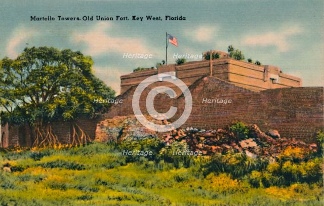 'Martello Towers Old Union Fort, Key West, Florida', c1940s. Artist: Unknown.