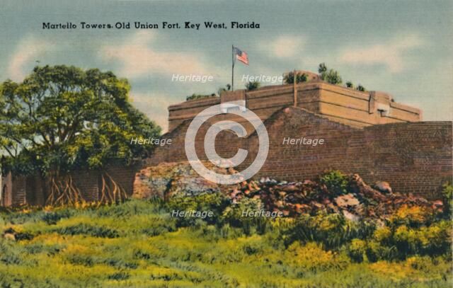 'Martello Towers Old Union Fort, Key West, Florida', c1940s. Artist: Unknown.