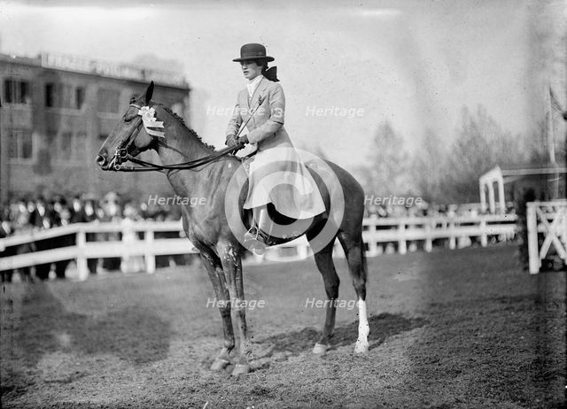 Martha Anne Scott Hazard At The National Capital Horse Show 1911, May 4-6.  Creator: Harris & Ewing.