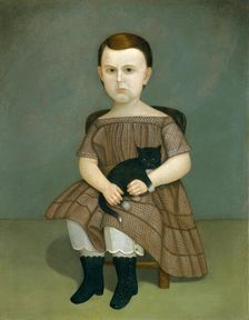 Martha Bartlett with Kitten, ca. 1860. Creator: Unknown