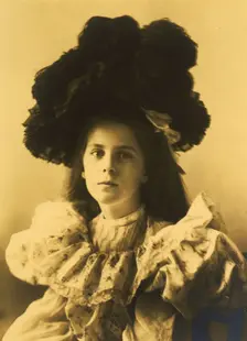 Martha Cameron, head-and-shoulders portrait, facing slightly left..., between 1890 and 1910. Creator: Frances Benjamin Johnston