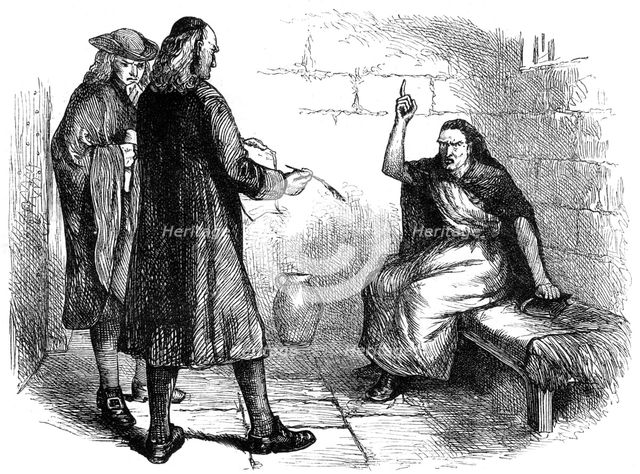 Martha Corey and her prosecutors, Salem, Massachusetts, c1692 (c1880). Artist: Unknown