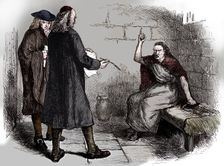 Martha Corey and her prosecutors, Salem, Massachusetts, c1692 (c1880)