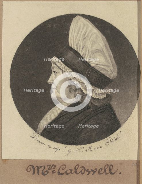 Martha Round Caldwell, 1798-1803. Creator: Charles Balthazar Julien Févret de Saint-Mémin.