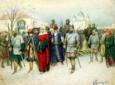 Martha the Mayoress Escorted to Moscow 1880. Artist: Aleksey Kivshenko