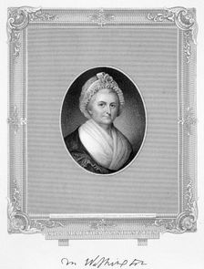 Martha Washington, wife of US President George Washington, (19th century). Artist: James Barton Longacre