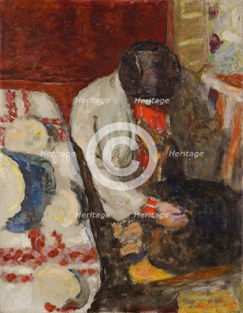 Marthe à la nappe blanche, 1926. Creator: Bonnard, Pierre (1867-1947).