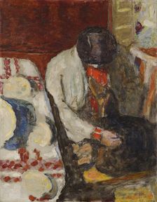 Marthe à la nappe blanche, 1926. Creator: Bonnard, Pierre (1867-1947)