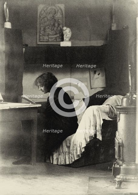 Marthe Donas (1885-1967) at Montparnasse, rue du Départ, 1919. Creator: Anonymous.