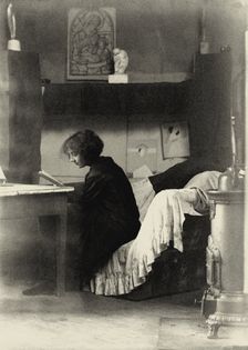 Marthe Donas (1885-1967) at Montparnasse, rue du Départ, 1919. Creator: Anonymous