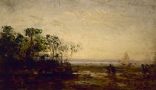 Martigues, effet de crépuscule, between 1850 and 1900. Creator: Felix Francois Georges Philibert Ziem