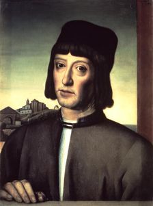 Martín Alonso Pinzón (1440-1493), captain of the caravel Pinta which together with Niña and …