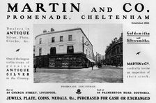 Martin and Co., Promenade, Cheltenham 1909