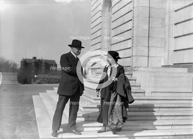 Martin, Anne Henrietta, National Chairman, National Women Party, 1926-, with Senator Clapp, 1918. Creator: Harris & Ewing.
