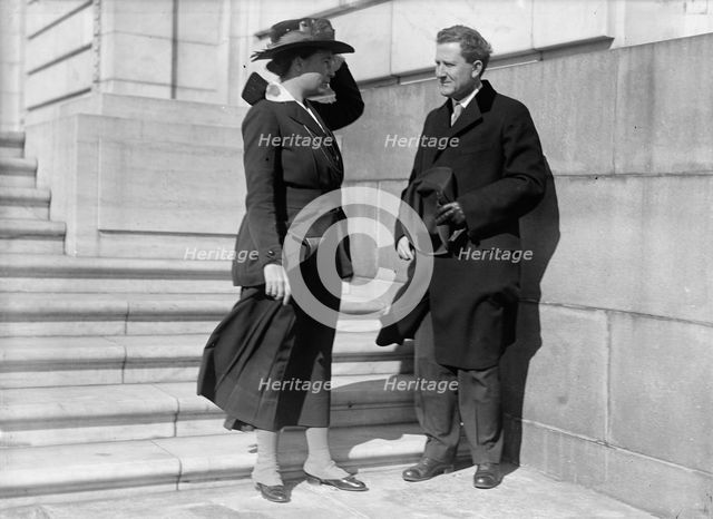 Martin, Anne Henrietta, National Chairman, National Women Party, 1926-, with Senator Clapp, 1918. Creator: Harris & Ewing.