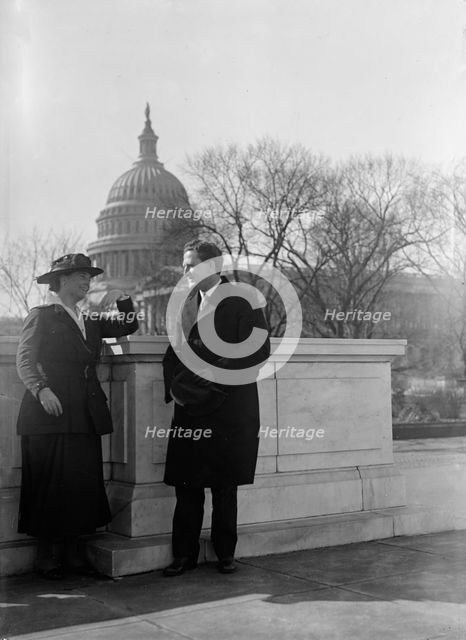 Martin, Anne Henrietta, National Chairman, National Women Party, 1926-, with Senator Clapp, 1918. Creator: Harris & Ewing.