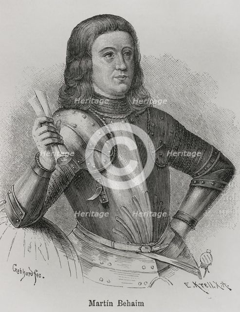 Martin Behaim, (1459-1507), German textile merchant, cartographer and astronomer, 1892.  Creator: Unknown.
