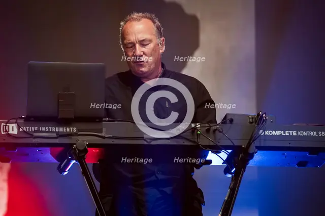 Martin Cooper, OMD, live at Heritage Live, Audley End House, Essex, Aug 2023. Creator: Annapaola Marchesani.