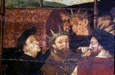 Martin I El Humano (1356-1410), King of Aragon and Catalonia, with his son Martin The Young (…