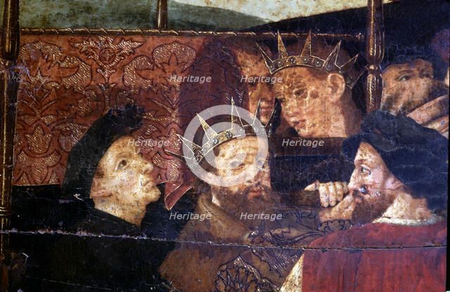 Martin I 'El Humano' (1356-1410), King of Aragon and Catalonia, with his son Martin 'The Young' (…