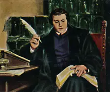 Martin Luther 1483-1546. - Gemälde von Thumann 1934. Creator: Unknown