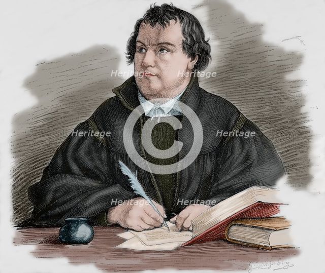 Martin Luther (1483-1546), German reformer, 1882.  Creator: G Spangerberg.