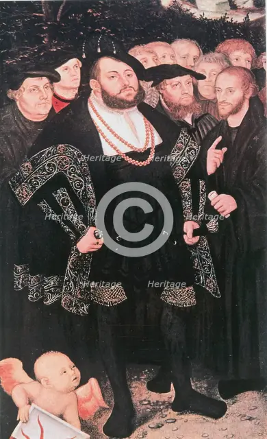 Martin Luther with reformers, c1530. Artist: Unknown