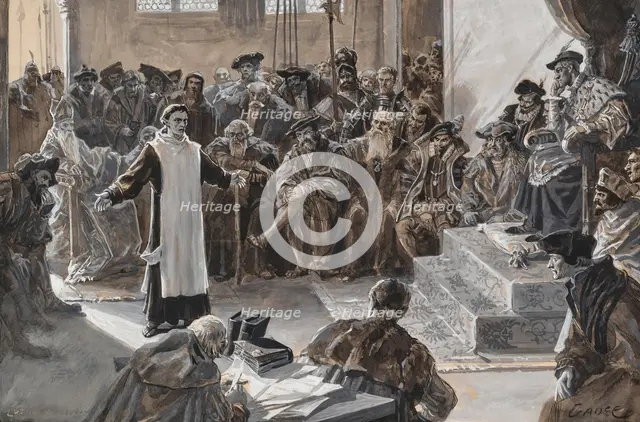 Martin Luther at the Diet of Worms of 1521: "Here I stand, I can do no other". Creator: Wilhelm Gause.