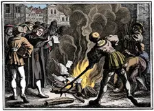 Martin Luther burning the Papal Bull, 1520