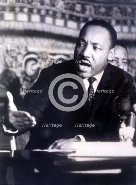 Martin Luther King (1929-1968), Protestant clergyman, leader of the nonviolent fight against raci…