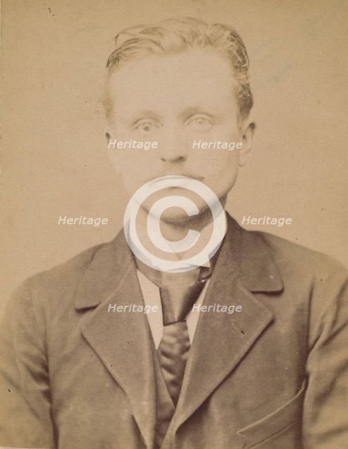 Martin. Pierre. 22 ans, né à St-Léger (Saône-et-Loire). Employé de commerce. Anarchiste. 2..., 1894. Creator: Alphonse Bertillon.