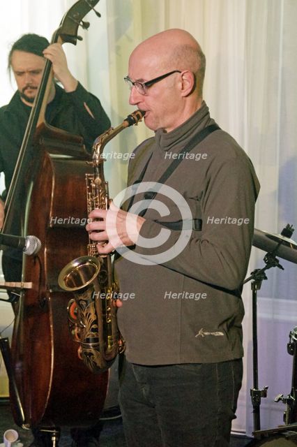 Martin Speake, Martin Speake's International Quartet, Watermill Jazz Club, Surrey, 18 Feb 2020. Creator: Brian O'Connor.