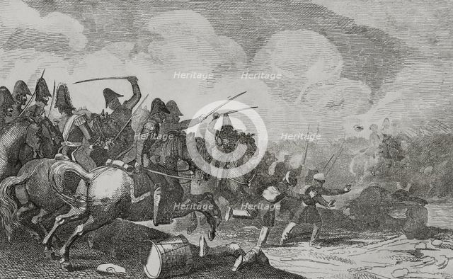 Martin Zurbano and his Isabelline troops, 1845.  Creator: Unknown.