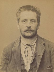 Martineau. Jules, Louis. 30 ans, né à Angers (Maine & Loire). Peintre en bâtiment. Anarchi..., 1894. Creator: Alphonse Bertillon