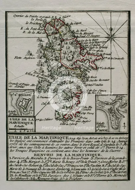 Martinique, 1762 (1765).  Creator: Jean de Beaurain.