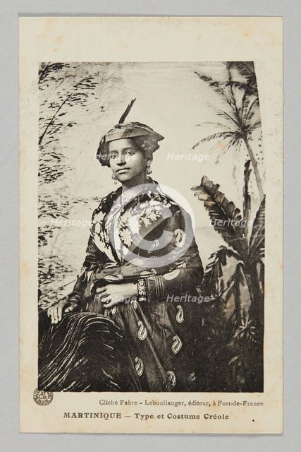 MARTINIQUE - Type et Costume Créole, ca. 1920. Creator: Louis Bauer.
