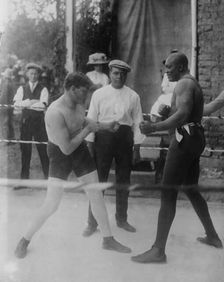 Marty Cutler, Burns, Jack Johnson, between c1910 and c1915. Creator: Bain News Service