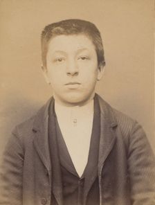 Marty. Louis. 20 ans, né à Lacanne (Tarn). Tailleur d'habits. Anarchiste. 9/3/94., 1894. Creator: Alphonse Bertillon